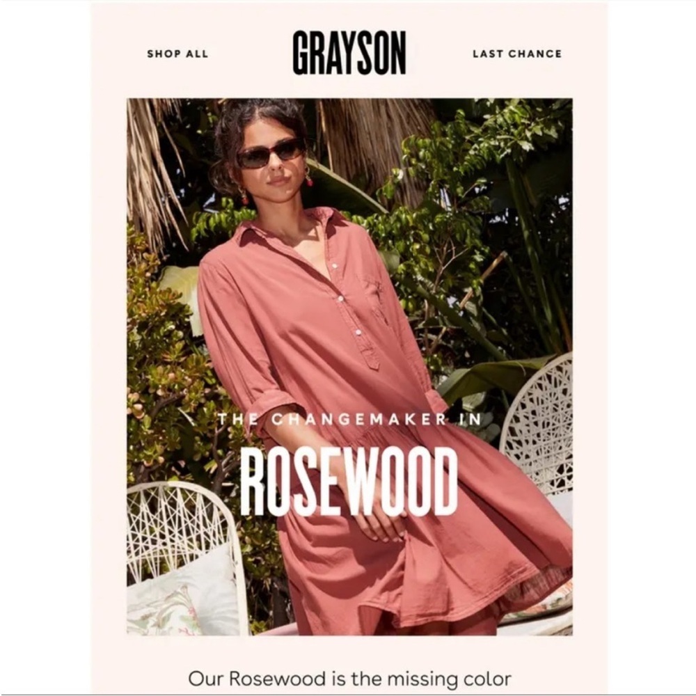 Frank & Eileen Grayson The Changemaker Pink Drop Waist Shirt Dress Red Small - Picture 4 of 10